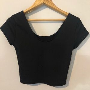 Black crop top